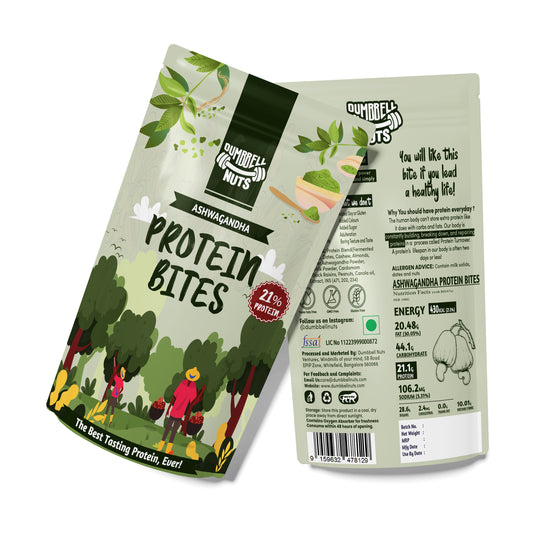Dumbbell Nuts Ashwagandha Protein Bites – 21% Protein