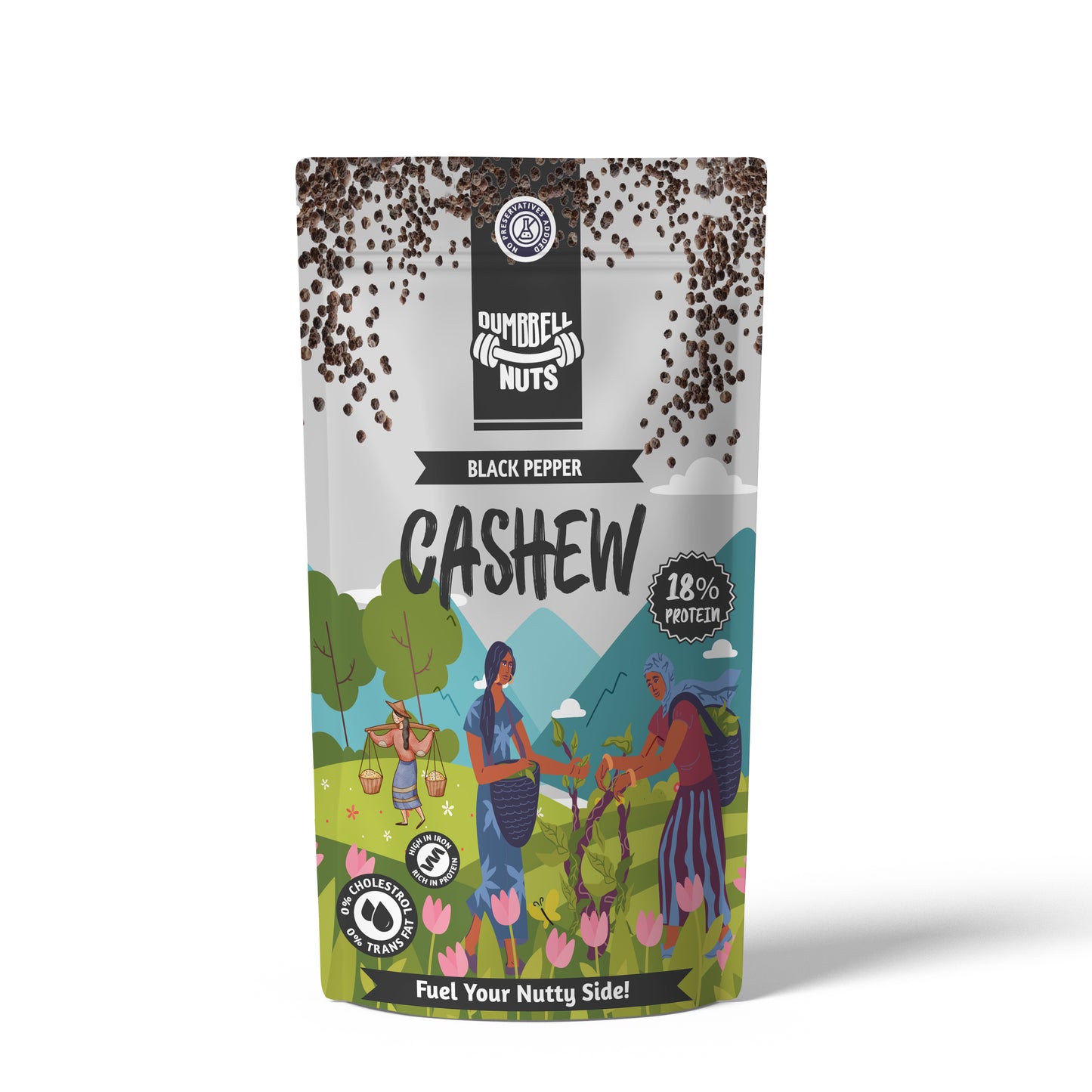 Dumbbell Nuts Black Pepper Cashew - 19% Protein