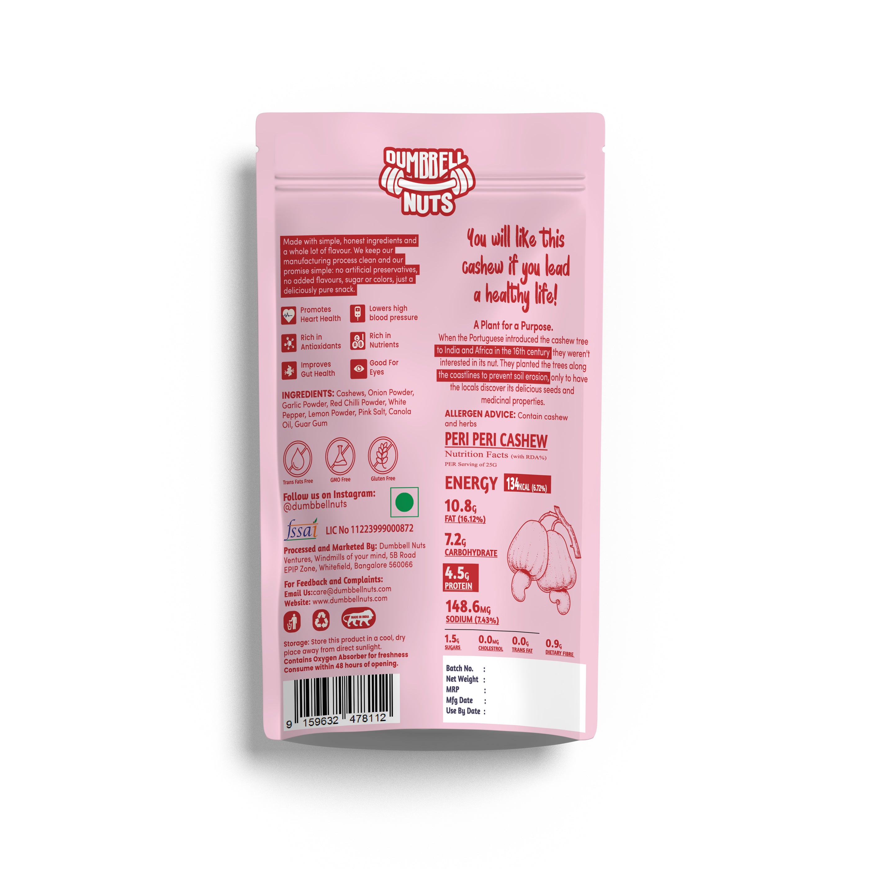 Peri Peri Cashew - 19% Protein