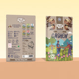 Dumbbell Nuts chocolate cashew, front and back packet